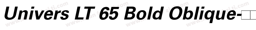 Univers LT 65 Bold Oblique字体转换